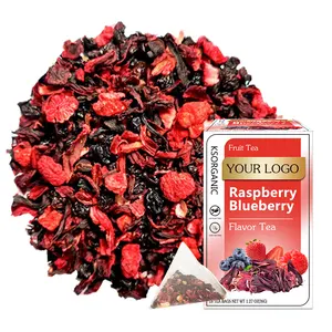 Té de hielo, Raspberry, uva, arándano, hibisco, fruta de fresa, té