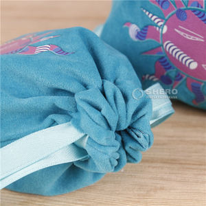 Wholesale High-quality Velvet <b>Drawstring</b> Ribbon <b>Pouch</b> Custom Necklace Jewelry Packaging Bag <b>Pouch</b> - Product Image 5