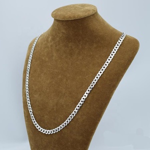Custom Size <strong>Solid</strong> 925 Sterling <strong>Silver</strong> Fashion Jewelry Cuban Curb Chain <strong>Necklace</strong> for Men 3mm 4mm 5mm 6mm 8mm 10mm - Product Image 4
