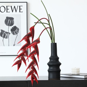 Décoration d'intérieur haut de gamme : Plante artificielle suspendue, longue tige en plastique souple, 9 fleurs de <span class=keywords><strong>paradis</strong></span> (Plumeria) et Phénix de feu - Product Image 2