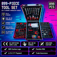 Kit d'outils professionnels complets de 899 pièces, boîtes d'outils à main, outils pour la maison, la menuiserie, la réparation automobile, l'entretien, boîte à outils de travail