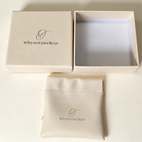 Boîte d'emballage coulissante fine en carton blanc et marron avec logo pour bijoux, cadeaux, colliers, boucles d'oreilles, bracelets, bagues et pochettes