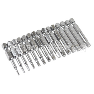 Hex <b>Screwdriver</b> <b>Bit</b> <b>Set</b> 60mm S2 Alloy Steel Chrome Plated Industrial Grade Metric Size - Product Image 1