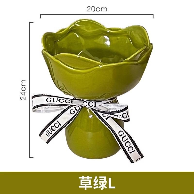 Bouquet [grass green] large free ribbon