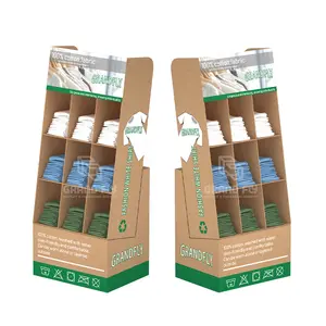 Support d'affichage au sol pour vêtements, t-shirts, promotion de vêtements, en carton ondulé écologique personnalisé - Product Image 4