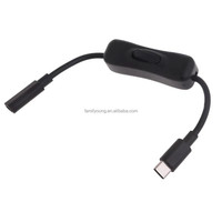 Kabel Ekstensi USB C Male ke Female Tipe C dengan Sakelar On/Off untuk Pengisian Daya dan Transfer Data untuk Raspberry Pi