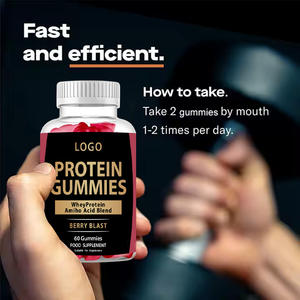 Gommes aux protéines de lactosérum-saveur de baies mélangées haute teneur en protéines par portion sans sucre supplément végétarien pratique de protéines de lactosérum - Product Image 3