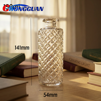 Bouteilles diffuseurs de parfum en verre transparent rhombique sans fumée pour aromathérapie, 150 ml