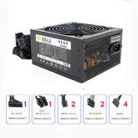 Alimentation PC de haute qualité 24PIN 650W, silencieuse, noire, ventilateur 120mm, alimentation PC de jeu de bureau