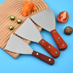 Spatola per Carne <span class=keywords><strong>in</strong></span> <span class=keywords><strong>Acciaio</strong></span> <span class=keywords><strong>Inox</strong></span> con Manico <span class=keywords><strong>in</strong></span> Legno, Resistente al Calore, Antiaderente, Facile da Pulire, Durevole per Cucina e Campeggio - Product Image 5