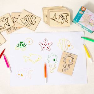 Jouet de peinture créative DIY amusant pour garçons et filles, apprendre à dessiner des animaux, planche en bois pour enfants - Product Image 2