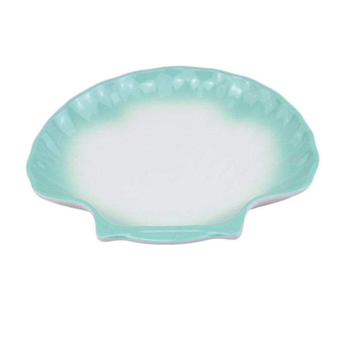 Mélamine en forme de coquille de sucrerie de casse-croûte sauce plat pour la vente en gros