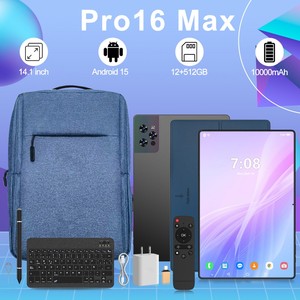 Hot Bán Pro 16 Max Ban Đầu 12GB + 512GB 14.1 Inch 13MP + 32MP Máy Tính Bảng Mở Khóa Thông Minh <span class=keywords><strong>Android</strong></span> <span class=keywords><strong>Tablet</strong></span> PC 5G - Product Image 1