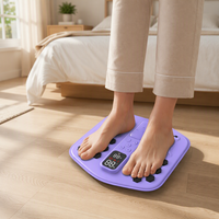 Masseur de pieds et mollets EMS avancé avec nœuds d'acupression profonds, lumière rouge, chaleur, compression, étirement des tendons, système de récupération musculaire