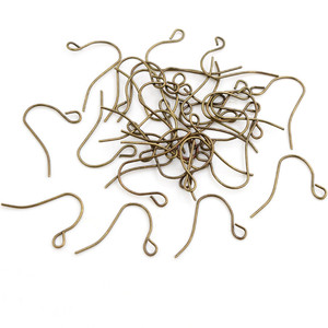 100 cái/lốc 21x12mm bạc mạ vàng Màu Bông Tai Phát hiện tai móc Bông tai móc cài đối với trang sức làm DIY earwire Nguồn cung cấp - Product Image 3