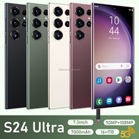 Teléfono Móvil Original S24 Ultra 5G de 7.3 Pulgadas con Android 13, 16GB+1TB, Pantalla HD, 108MP, Doble SIM, Español, 3G, 4G, 5G, para Juegos