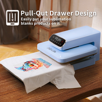 Presse à Chaud Automatique PYD Life pour T-shirt DTF, Sublimation et Impression, 15x15 Pouces avec Tiroir Coulissant