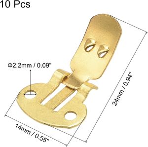 Uxcell – pinces à chaussures vierges en fer, Mm X Mm, pour bricolage, artisanat, décoration, ton doré, pièces - Product Image 2