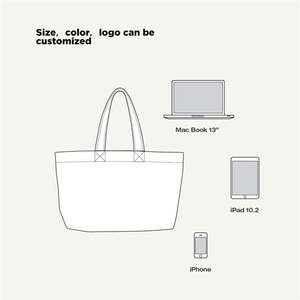 กระเป๋าสะพายไหล่กระเป๋าผ้าใบแคนวาสใบใหญ่กระเป๋าโท้ทปรับแต่งโลโก้ได้ตามต้องการ - Product Image 6