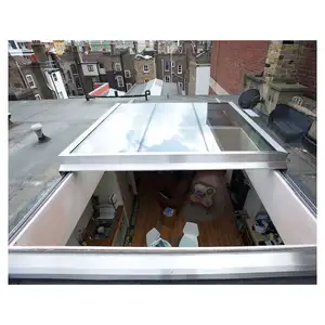 Optima工場価格ホーム強化ガラス屋根天窓を構築するための自動スライディング天窓