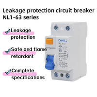Disjoncteur différentiel magnétique Chint RCCB NL1-63 2P 63A 30mA 6kA