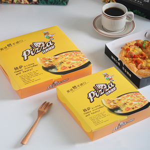 Boîte à pizza, emballage personnalisé pour pizza, boîte à emporter, conteneur en carton ondulé, boîte à pizza avec poignée, vente en gros, 6 7 8 9 11 12 pouces - Product Image 1