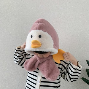 Écharpe de chapeau avec nœud papillon pour enfants, chapeau de bonne qualité, intégré pour bébés, <span class=keywords><strong>Bonnet</strong></span> en peluche mignon pour garçons et filles, chaude, Super mignon pour l'hiver - Product Image 3