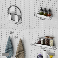 Organisateur mural en acier au carbone peu encombrant avec accessoires personnalisables pour présentoir de vaisselle à la maison