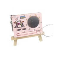 Mainan Drum Elektronik Gantungan Kunci ABS Kartun Hewan Mini Mesin Pad Musik Dapat Direkam Sentuh Sensitif Set Piano Mode Ganda Hadiah Lucu