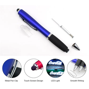 Personalizza il Logo del Tuo Brand: <span class=keywords><strong>Penne</strong></span> <span class=keywords><strong>a</strong></span> <span class=keywords><strong>Sfera</strong></span> LED Personalizzate con Impugnatura in Gomma - <span class=keywords><strong>Penne</strong></span> con Luce Colorata - Product Image 4