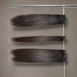 Venta al por mayor de cabello Remy 100% indio liso con cutícula alineada, barato, de onda profunda, 100g por pieza, doble trama a máquina, sin cabello humano. - Product Image 5