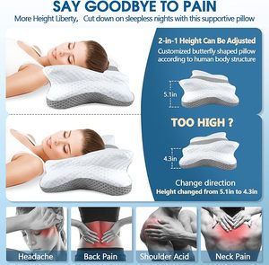 <span class=keywords><strong>Almohadas</strong></span> de espuma viscoelástica, almohada cervical <span class=keywords><strong>para</strong></span> aliviar el dolor de cuello y hombros, suave <span class=keywords><strong>para</strong></span> <span class=keywords><strong>dormir</strong></span> de lado, <span class=keywords><strong>dormir</strong></span> de estómago y <span class=keywords><strong>dormir</strong></span> de espalda - Product Image 2