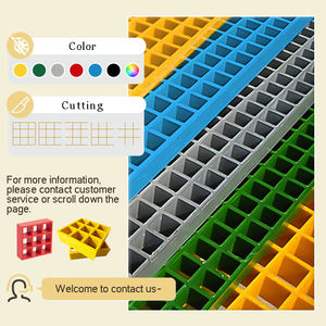 Grilles de sol en plastique de haute qualité Shine Universe pour porcs, 38 mm * 38 mm, 50 mm * 50 mm, antidérapantes, revêtement de sol pour porcs, mini-maille en fibre de verre FRP - Product Image 2