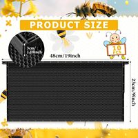 Lot de 10 cadres d'apiculture noirs de 9 1/8 pouces fondations en cire de ruche en plastique ruche profonde ruches d'abeilles cire d'abeille élevage d'animaux