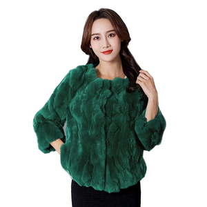 Manteau en fourrure de lapin véritable moelleux S-5XL pour femmes, hiver, respirant, épais, chaud, doublure en polyester, élégant, décontracté, vêtements d'extérieur - Product Image 1