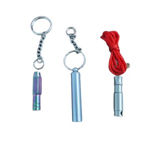 Aluminum Alloy Dual Frequency Survival Whistle Multi Color Durable Outdoor Rescue EDC Tool Keychain - Product Image 5