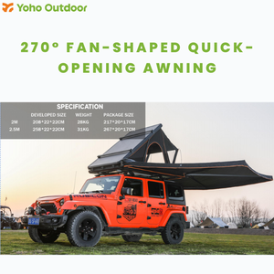 Ngoài trời cắm trại 4x4 offroad có thể gập lại không thấm nước có thể thu vào 270 độ dẫn ánh sáng miễn phí đứng van xe bên mái hiên cho cắm trại - Product Image 2