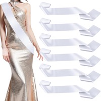Écharpe en satin personnalisable, design uni, pour concours de beauté, remise de diplôme, mariage, enterrement de vie de jeune fille, décoration de fête