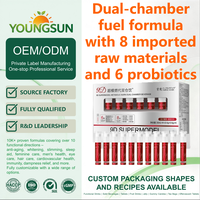 Comprimés à double compartiment sans sucre, antioxydants, à base de PQQ, de tomate noire, de champignon huître doré, de collagène et de peptides de saumon