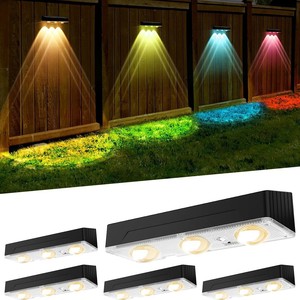 Lampe solaire murale extérieure Hua Enxing à 3 LED pour clôture, éclairage solaire pour marches de jardin, cour et patio - Product Image 1
