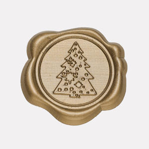 Pegatinas de Sello de Cera para Árbol de Navidad, Redondas, con Relieve, Decoración Navideña, Sellado de Sobres - Product Image 5