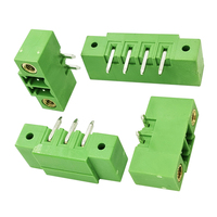 Bloc de bornes à ressort complet pour PCB, pas de 3,81 mm, mâle-femelle - Prise à bride avec connecteur à broches droites et coudées