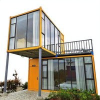 Maison conteneur modulaire préfabriquée isolée, prête à l'emploi, de 20 pieds, en acier, design contemporain, démontable, portable, en kit, pour usage hôtelier