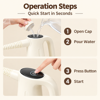 Nettoyeur Vapeur Électrique Portable Haute Pression 1200W, Multifonctionnel, Autonomie 12 Minutes, Idéal pour la Maison et la Voiture