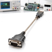 Cable convertidor USB a RS232 de 10 cm FTDI UC232R-10, adaptador USB-A macho a DB9 macho FT232RL para programación de PLC y equipos industriales
