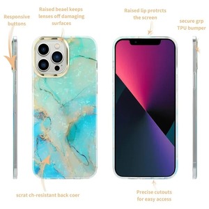 Nueva funda de teléfono móvil con patrón de concha de mármol de lujo, funda de teléfono móvil a prueba de golpes para <span class=keywords><strong>iPhone</strong></span> 11 <span class=keywords><strong>12</strong></span> 13 14 Plus 15 16 <span class=keywords><strong>Pro</strong></span> Max 17 Air - Product Image 2