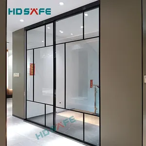 HDSAFE框架自动滑动门系统玻璃滑动自动门室内办公室遥控自动滑动门传感器