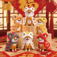 DOZIYU OCEAN SKY Own Lion Dance Puppy Fuduo 100 mm Jouets en capsule animale en plastique Jouets Gacha