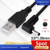 Câble audio USB DC3.5 1.35m, blindage en PVC, pour appareil photo, téléphones mobiles, ordinateur, lampe anti-moustiques, petit ventilateur, connecteur 3.5mm