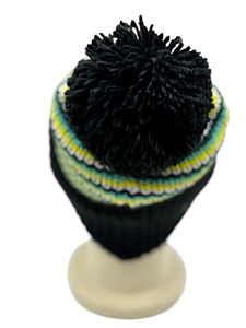 Taiwan Made 100% Acrylic Unisex Knitting Earflap <b>POM</b> <b>POM</b> Stripe Earflap Beanie 56-58Cm For Skiing - Product Image 4